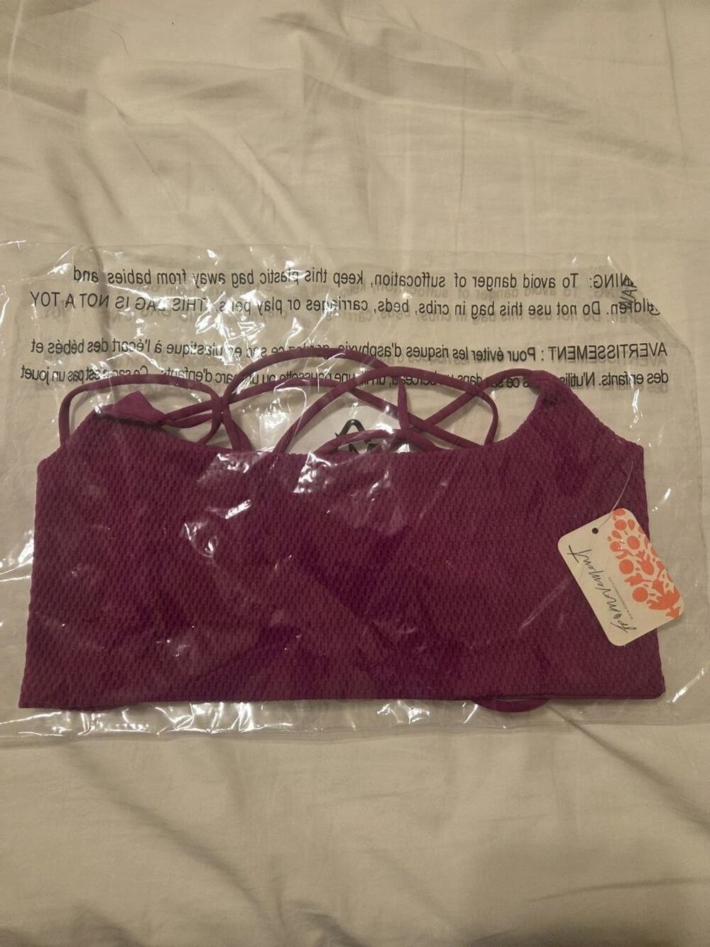 Free People Movement Shuffle Bra | Blackberry | L/M | NWT Top